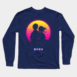 Taki Mitsuha - Retro Long Sleeve T-Shirt